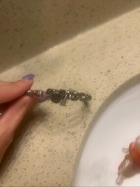 Delicate Heart Charm Bracelet - Black